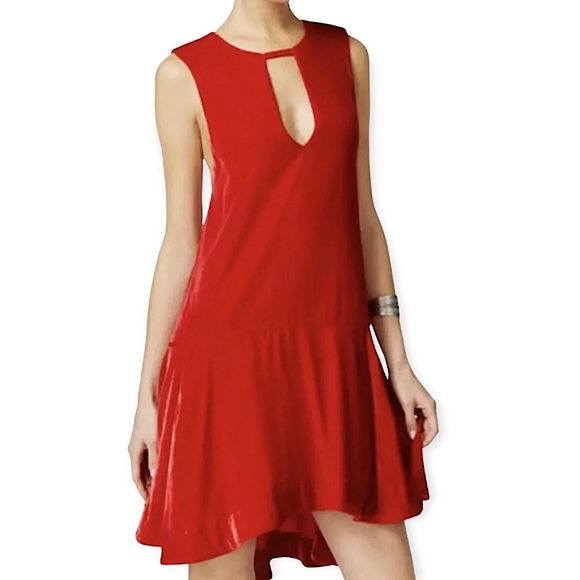 Free People Soft Focus Cherry Velvet Dress - Picture 15 of 15
